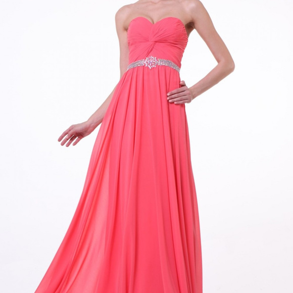 coral color evening dresses